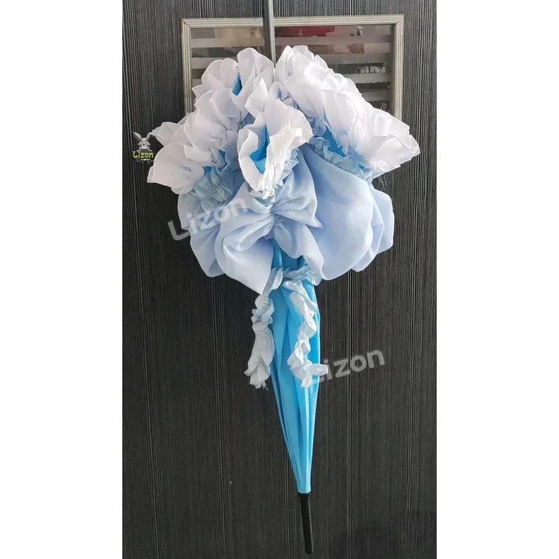 CyAnime Violet Evergarden Cosplay paraguas azul violeta Evergarden Anime Cosplay violeta Evergarden accesorios de Cosplay