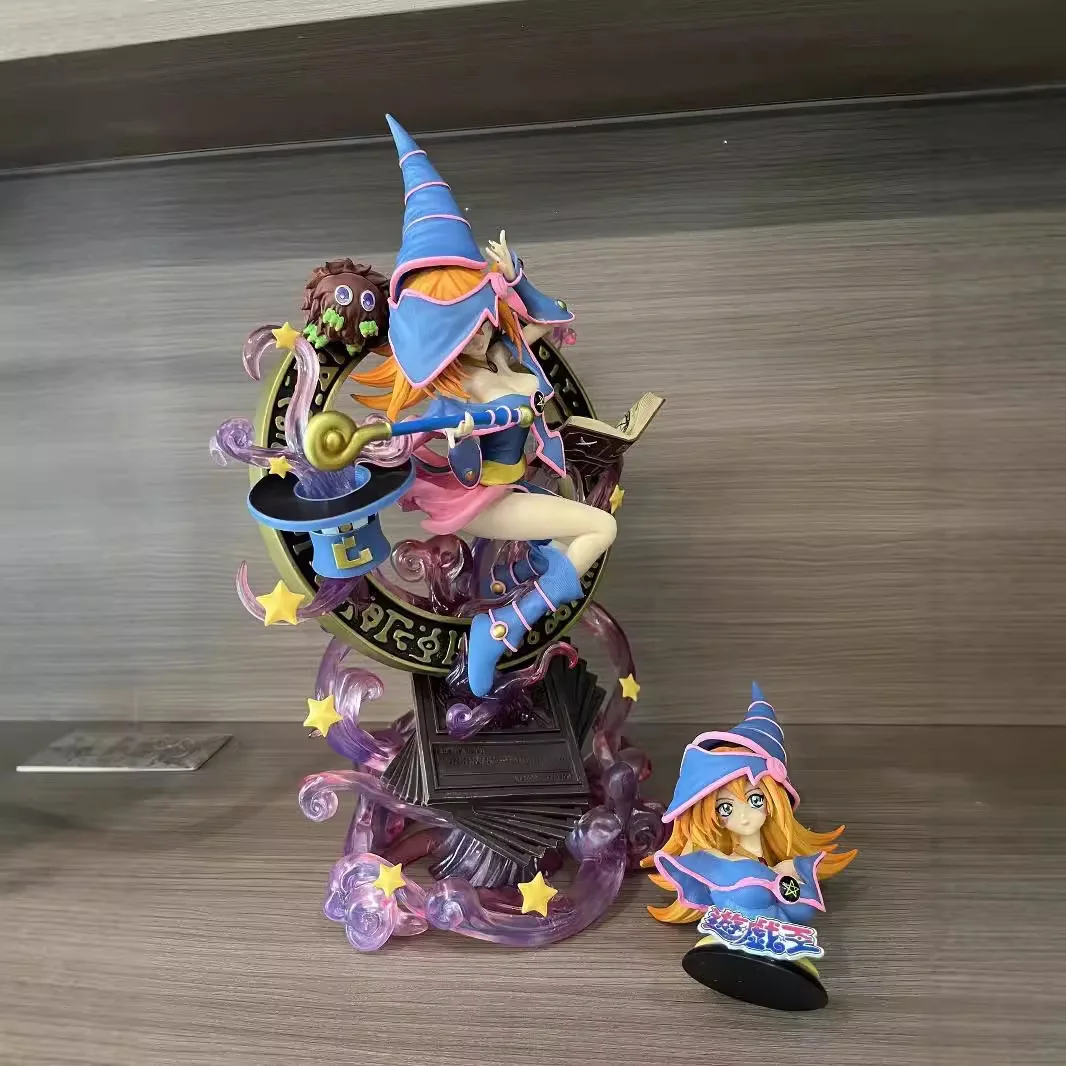 38cm Yu-Gi-Oh! : Dark Magician Girl & Kuriboh Anime Figura Modelo Estátua Coleção Decoração de mesa Ornamento Brinquedos Presentes para fã