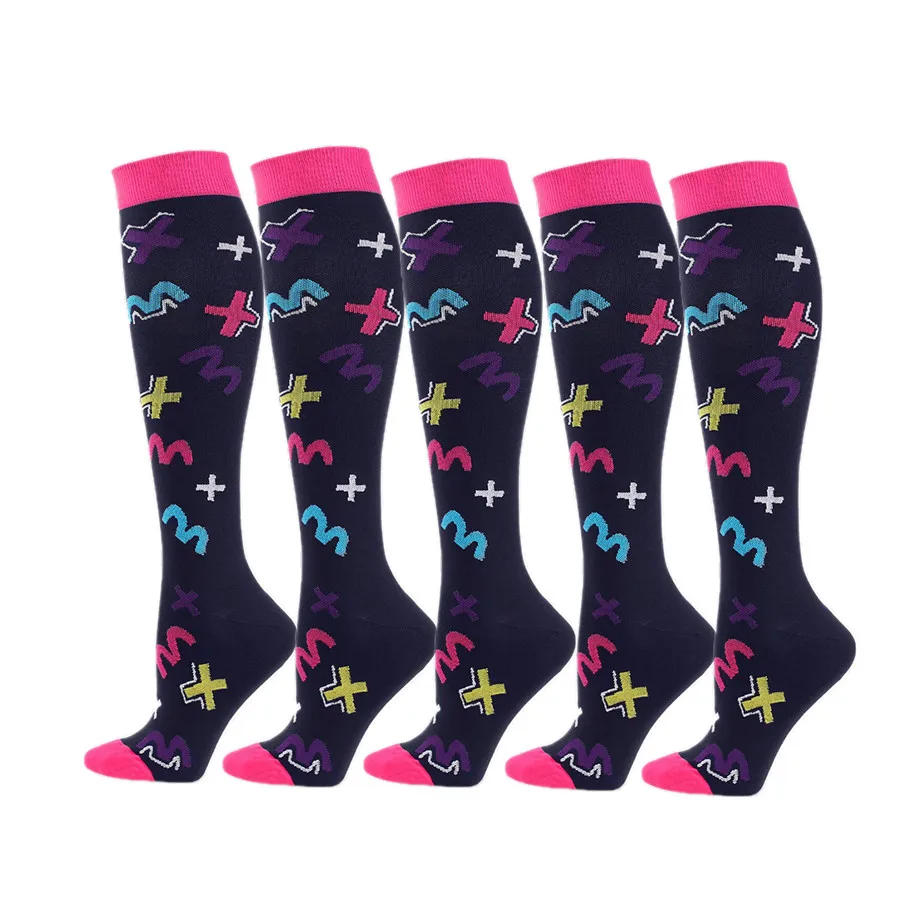 1/5 ペア男性女性圧縮ヨガソックス滑り止めソックス屋内スポーツトレーニング用