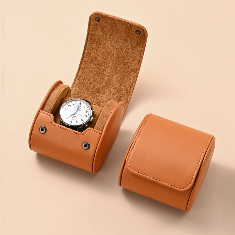 Oirlv Portable Jewelry Box Jewelry Organizer Roll 1 2 3 slot Watch Storage Box With Pillow Wristwatch Bag Gift Box Watch Case image 6