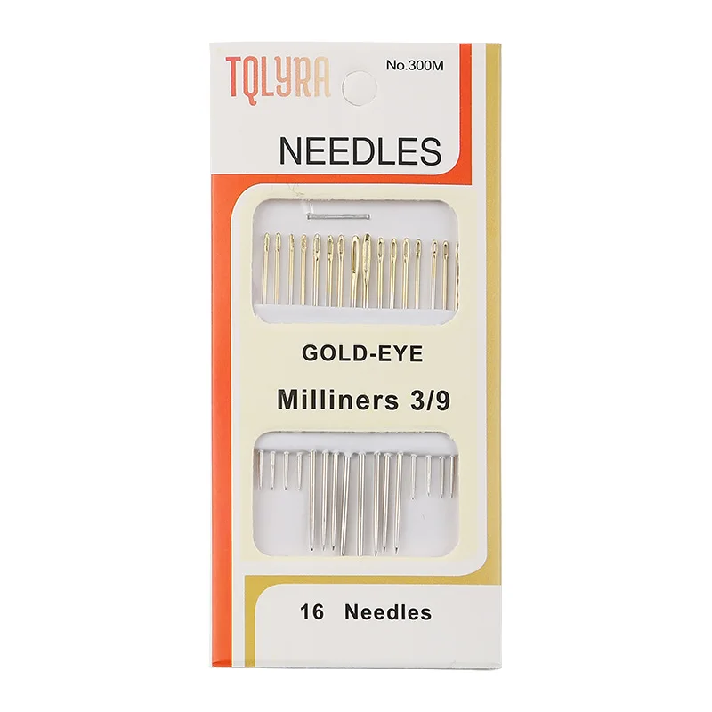 16pcs/Set Embroidery Hand Sewing Needles Cross Stitch Diy Sew Accessories Gold Plated Gold Tail Needles Multipurpose Sewing Pins