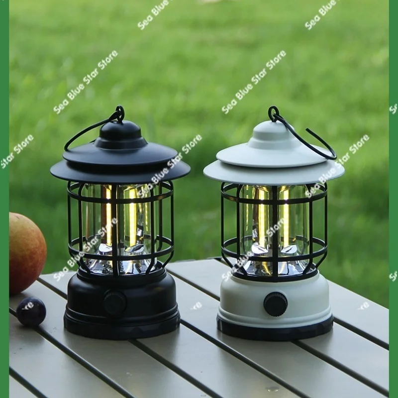 Multifunctional camping light, retro marquee, camping tent light, ultra-long endurance, emergency charging portable light