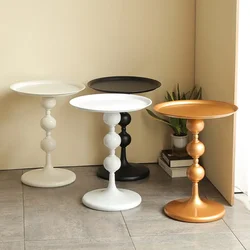 Nordic Coffee Table Modern Balcony Small Round Table Living Room Sofa Storage Rack Bedroom Bedside Desk Furniture Decoration