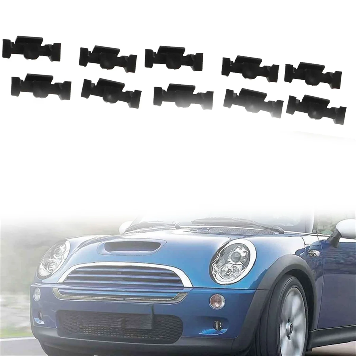 10Pcs 51132752145 Headlight Bezel Clip for BMW Mini Cooper 2007-2018 for Countryman 2011-2018 for Paceman for