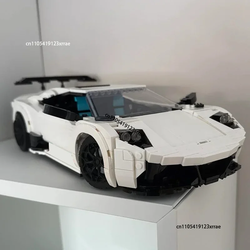 Hot MOC Murcielago SV Sport Coupe Roadster Building Block DIY Champions Vehicle Speed Assembly Bricks Kids Toy Supercars Gift