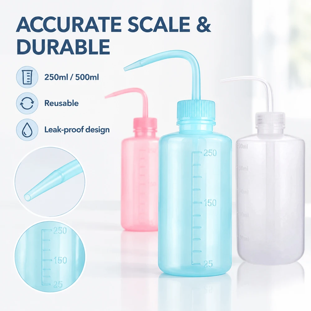 2-4Pcs Large Water Spray Diffuser Plastic Squeezes Bottle 250ml/500ml, Tattoo Spray Bottle Office Cleaning Watering Tool