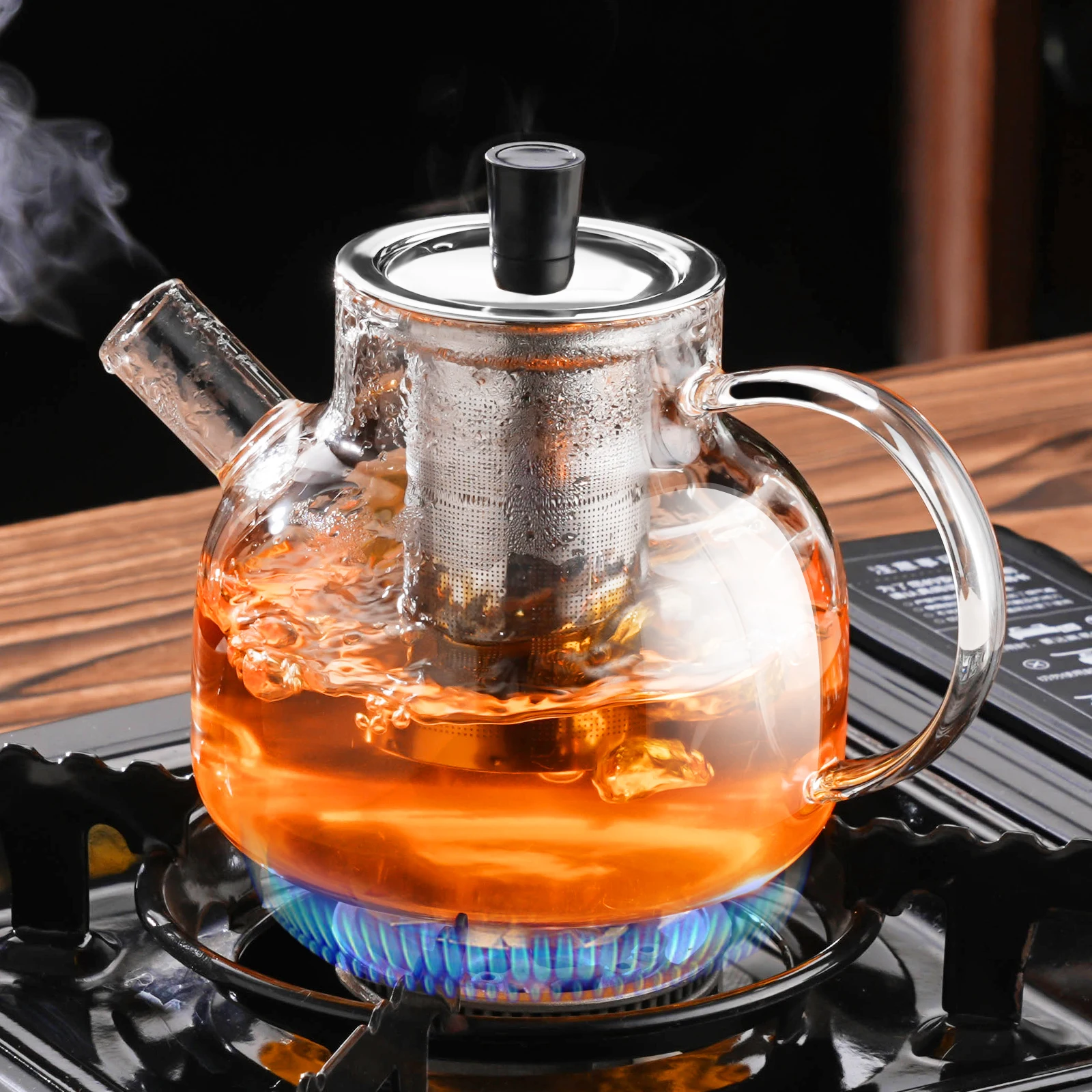 1800ML Home And Kitchen Transparent Glass Water Jug Camping Water Bottle Cold Coffee Pot Coffeeware Teaware Drink ItemsKettle