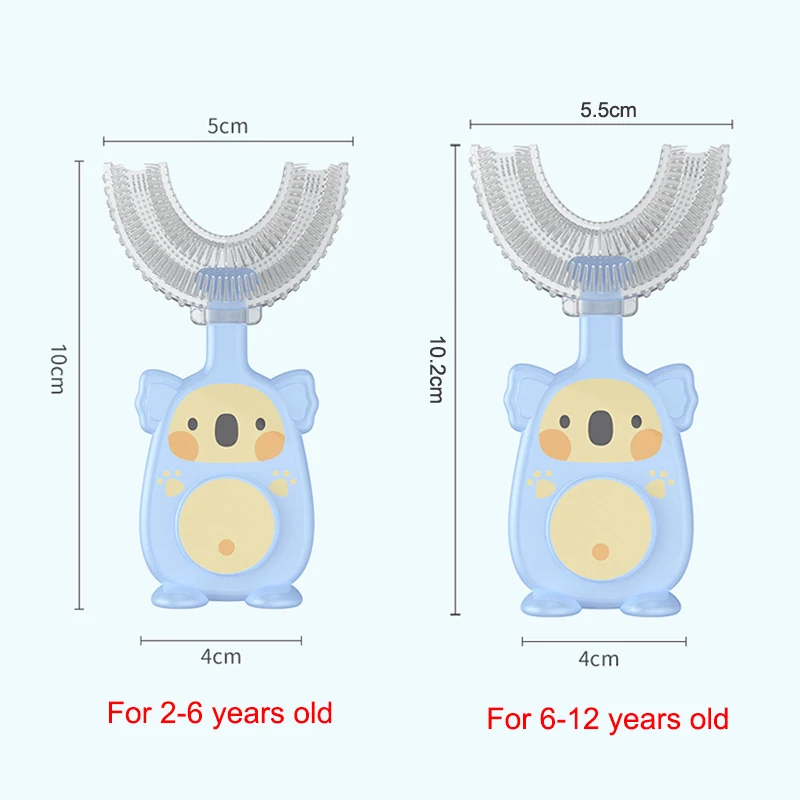 Szczoteczka do zębów dla dzieci 360 stopni szczoteczka do zębów w kształcie litery U szczoteczka do zębów dla niemowląt szczotka silikonowa dla małych dzieci pielęgnacja jamy ustnej czyszczenie