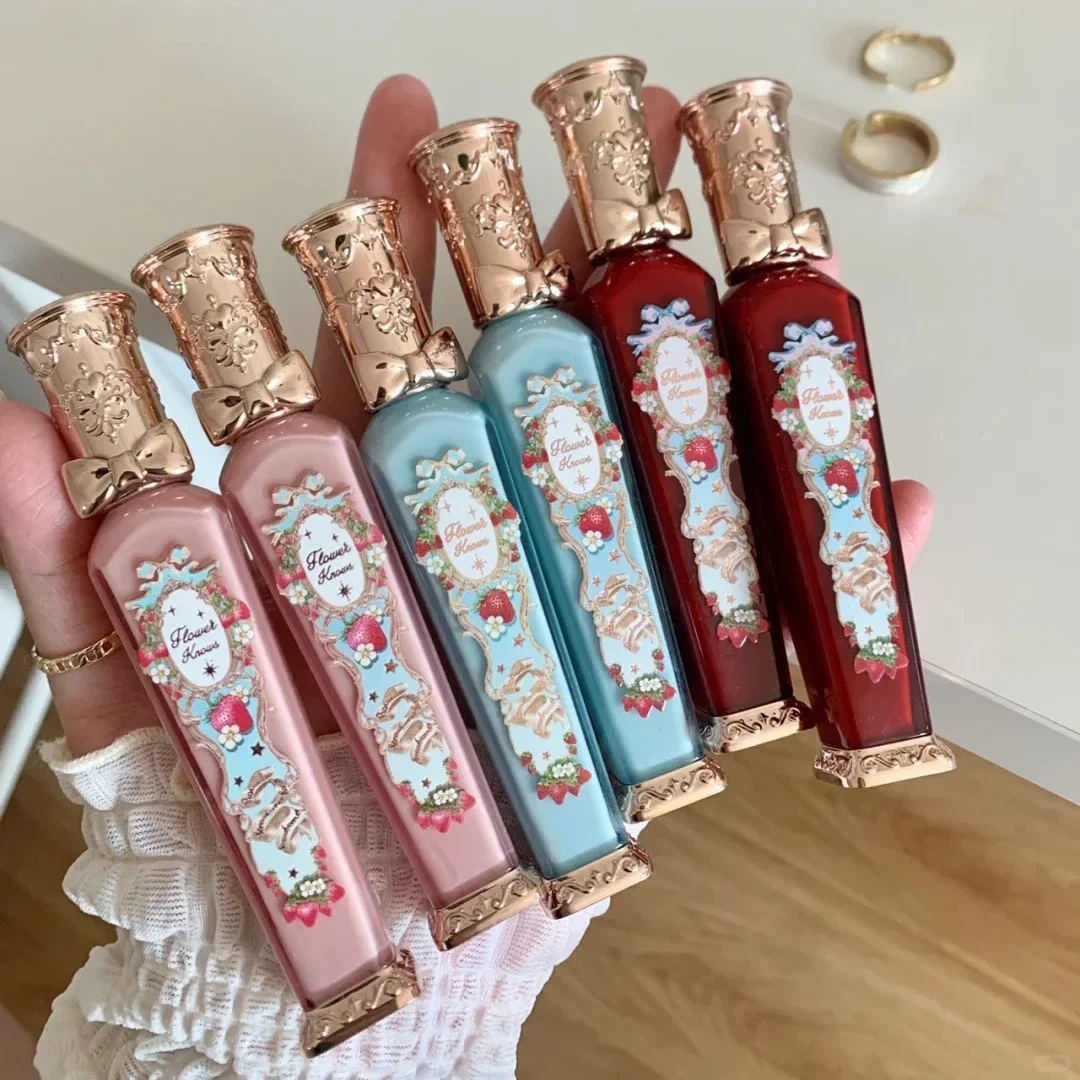 フラワーノウズ ストロベリー ロココ マットリップクリーム ヴィーガン 防水 長持ち リップティント 軽い ブラウルティント 女性 女の子向け