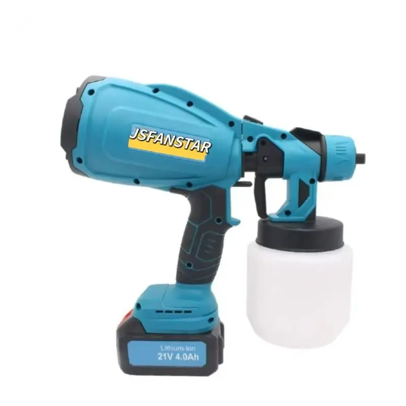 

ATVCheapest Pressure Electric Battery Power Cordless Paint Spray Gun with Two Batteries for Wall Painting