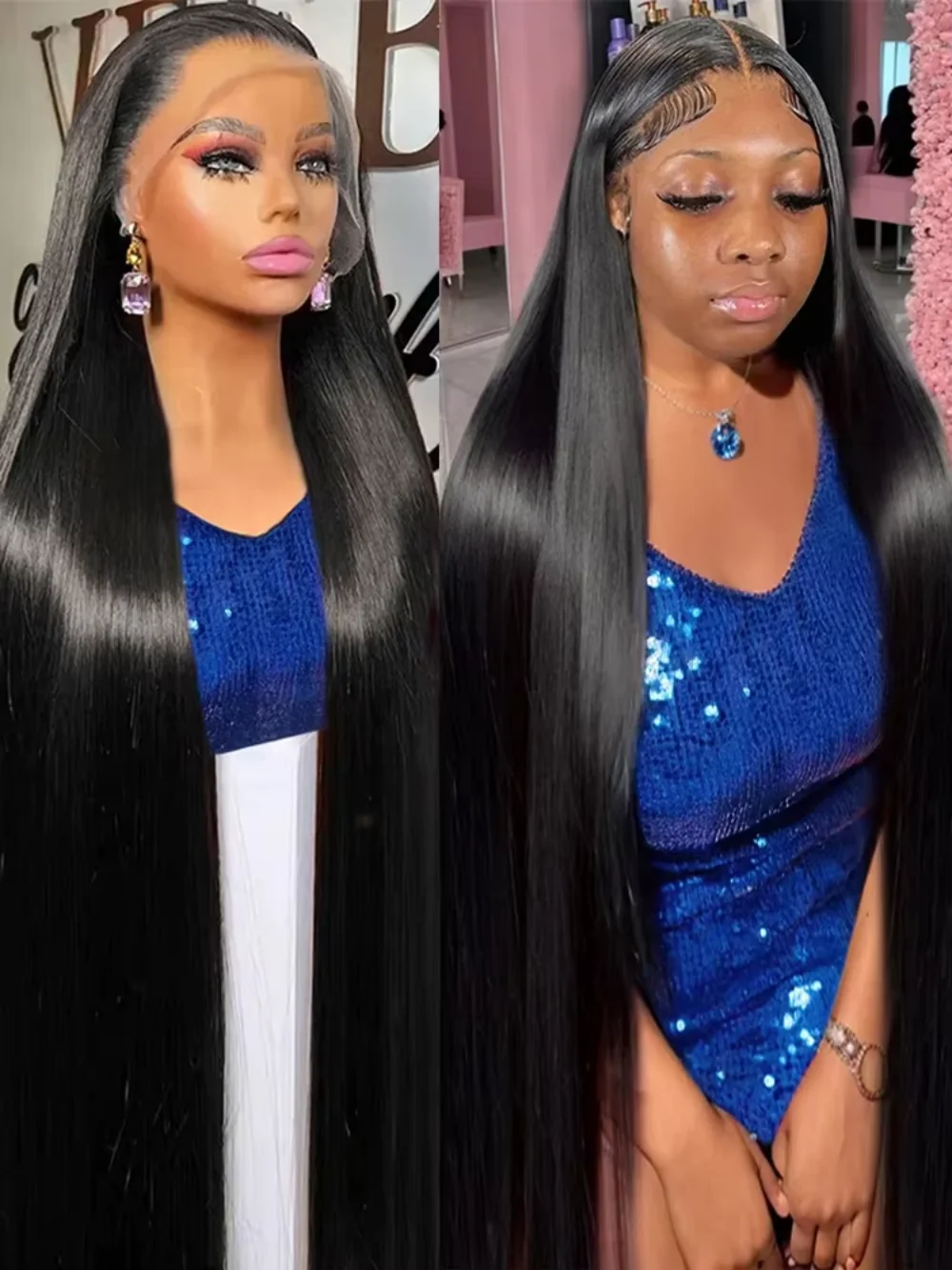 

13x4 Bone Straight Human Hair Wig 200% High Density HD 40 50 Inch 13x6 360 Lace Frontal 5x5 Human Hair Wigs For Women PrePlucked
