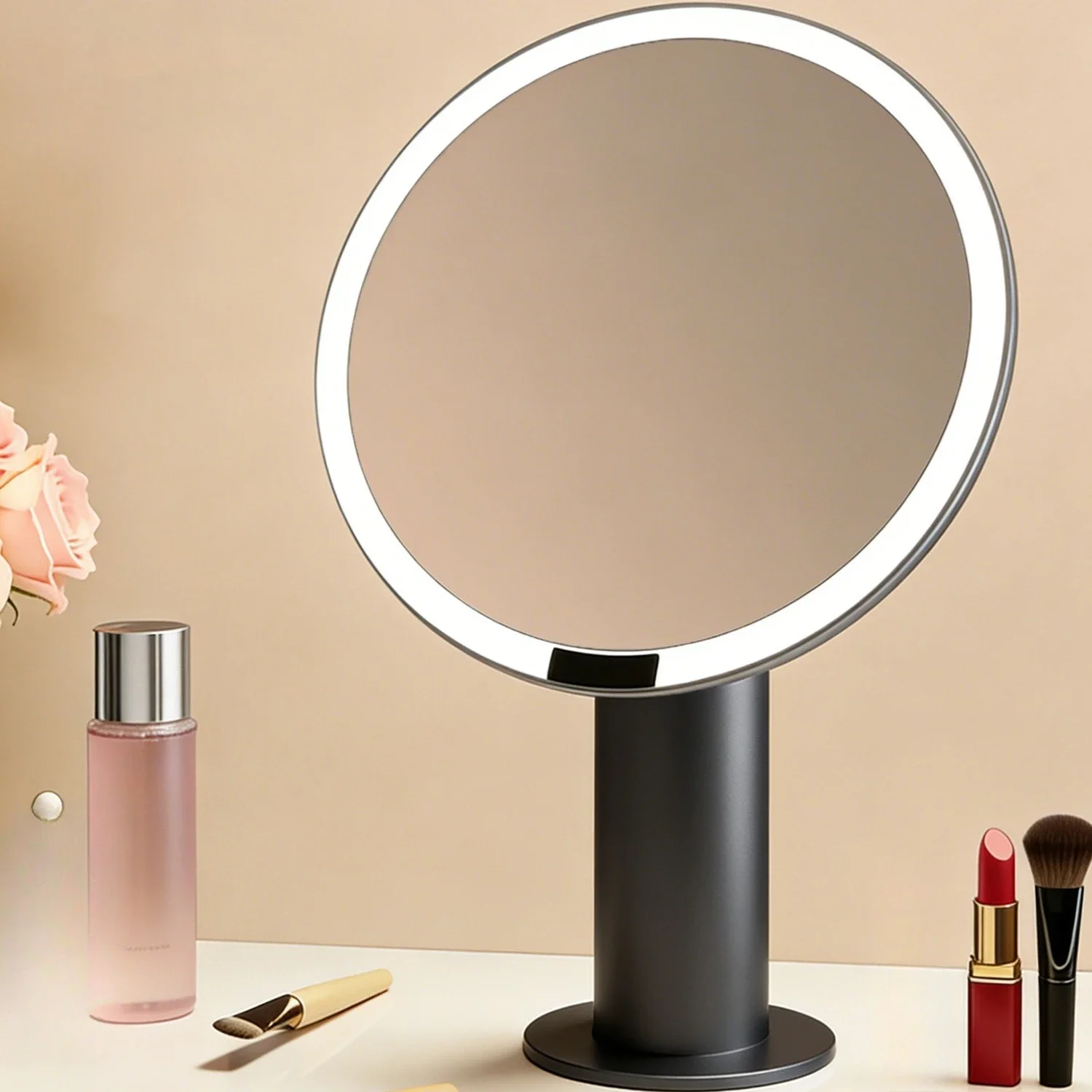 HYS decorative mirror is a premium light luxury desktop that can be placed on the bedroom desktop with fill light, makeup mirror