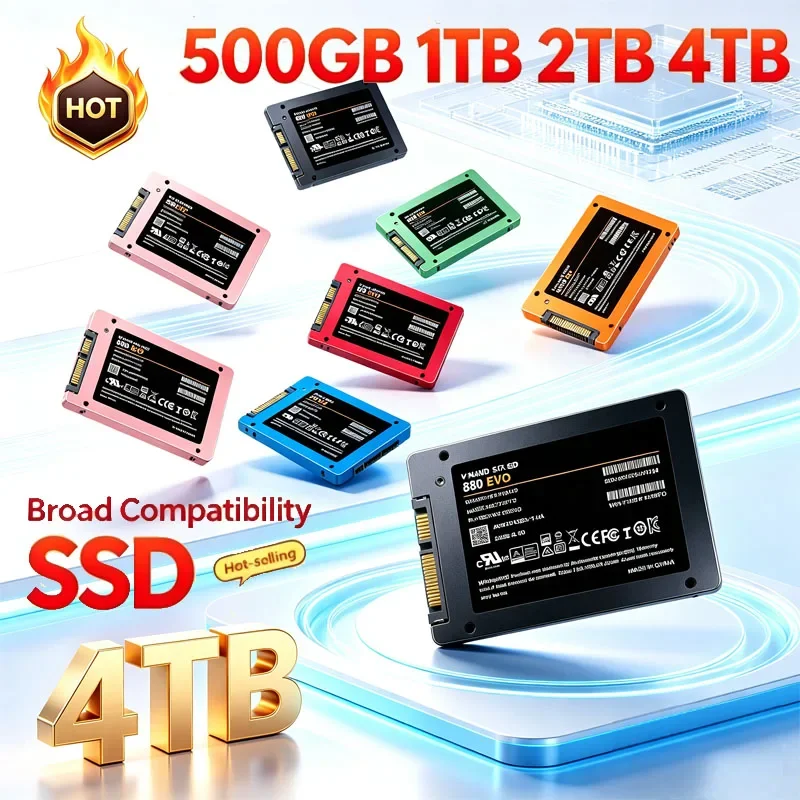 13-Color SATA3 2.5 Inch Internal SSD High Speed Solid State Drive 1TB 2TB 4TB for Laptop Desktop Mini PC