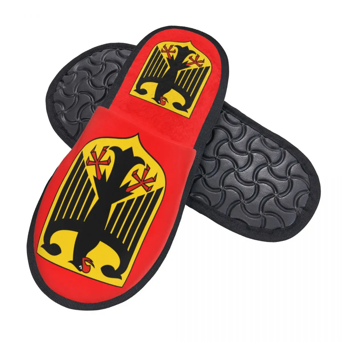 Custom Print Women Coat Of Arms Of Germany House Slippers Cozy Warm German Flag Eagle Memory Foam Fluffy Slipper Indoor Shoes