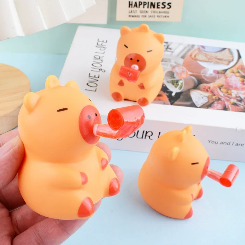 Capybara Fidget Squeeze Spielzeug Niedliches Quetschspielzeug mit Herausgestreckter Zunge Stressabbau-Spielzeug Geburtstagsgeschenke Party