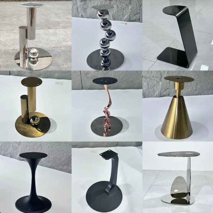 

Modern simple side table legs small round coffee table sofa bedside balcony side legs base bracket