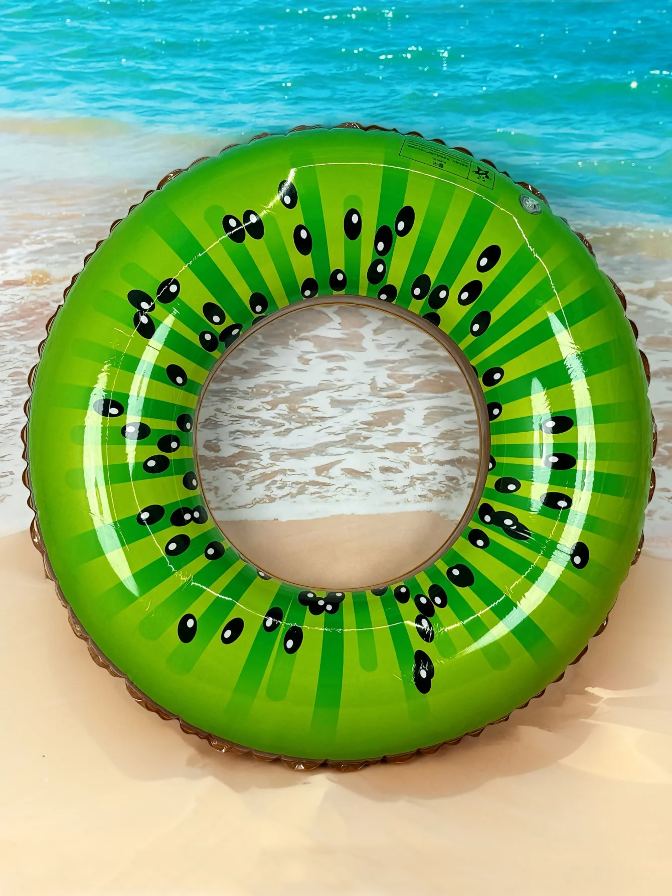 1 قطعة خاتم سباحة على شكل كيوي أخضر فريد من نوعه ، عوامة نجاة للإبط لطيفة للبالغين ، عوامة حمام سباحة قابلة للنفخ من مادة PVC ، مناسبة لحمامات السباحة #2