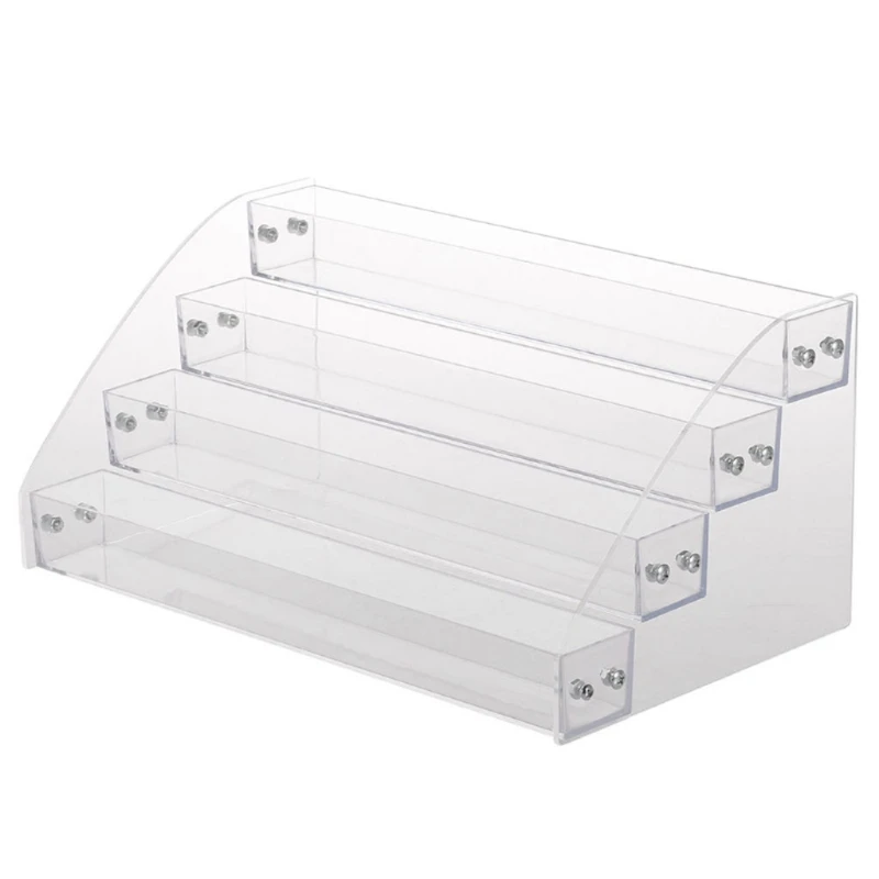 

4 Tiers Clear Acrylic Liquid Pigment Bottles Storage Box Organizers Lipstick Jewelry Display Holder Nail Polish