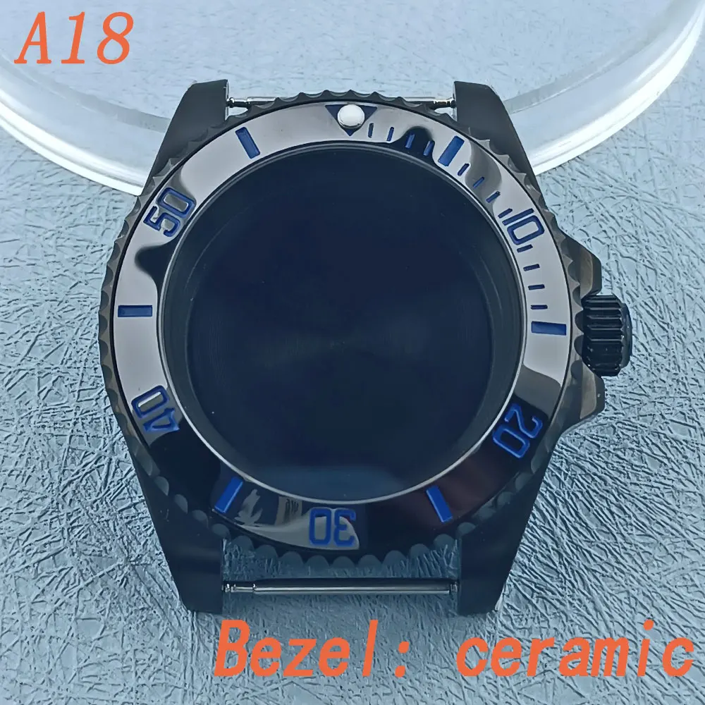 120 rotating scale 40mm SUB GMT Watch Case Fit NH34 NH35 NH36 NH38 Movement Stainless Steel Sapphire Glass Waterproof Watch Box