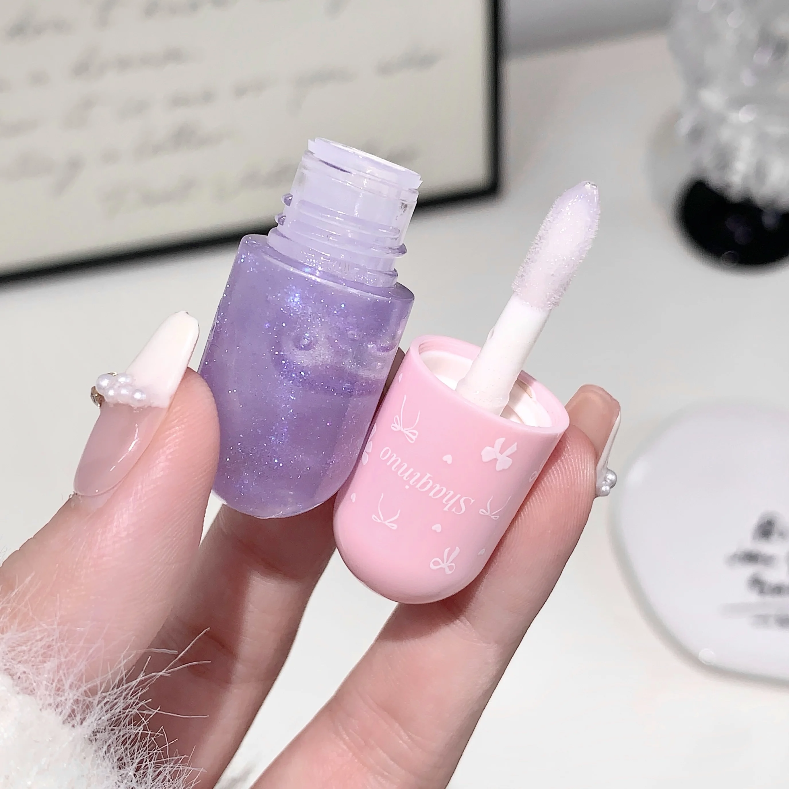 SHAQINUO 12 pièces ensemble de brillant à lèvres cristal miroitant huile pour les lèvres nourrissante et hydratante, colorée et Anti-gerçures