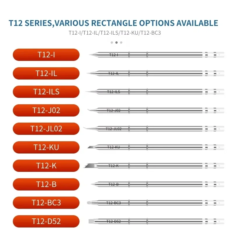 T12 Soldering Iron Tips Welding Tools Electric Soldering Iron For Hakko FX951 T12 Soldering Station Kits image 2