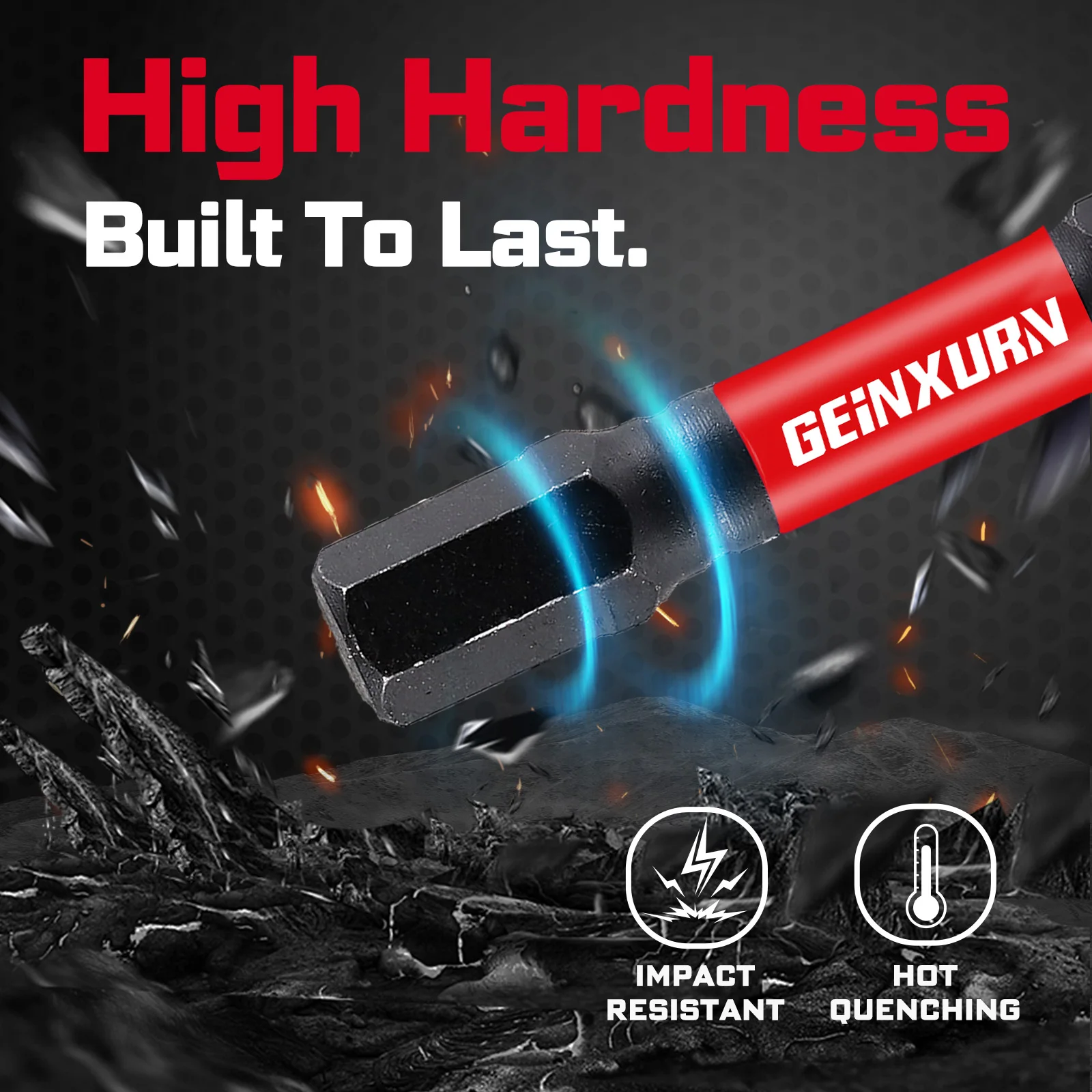 Geinxurn インパクトドライバービットセット、2 インチマルチヘッド磁気 S2 スチールドライバービット PH/SQ/トルクス/六角/PZ ソフトハンギングストリップ付き