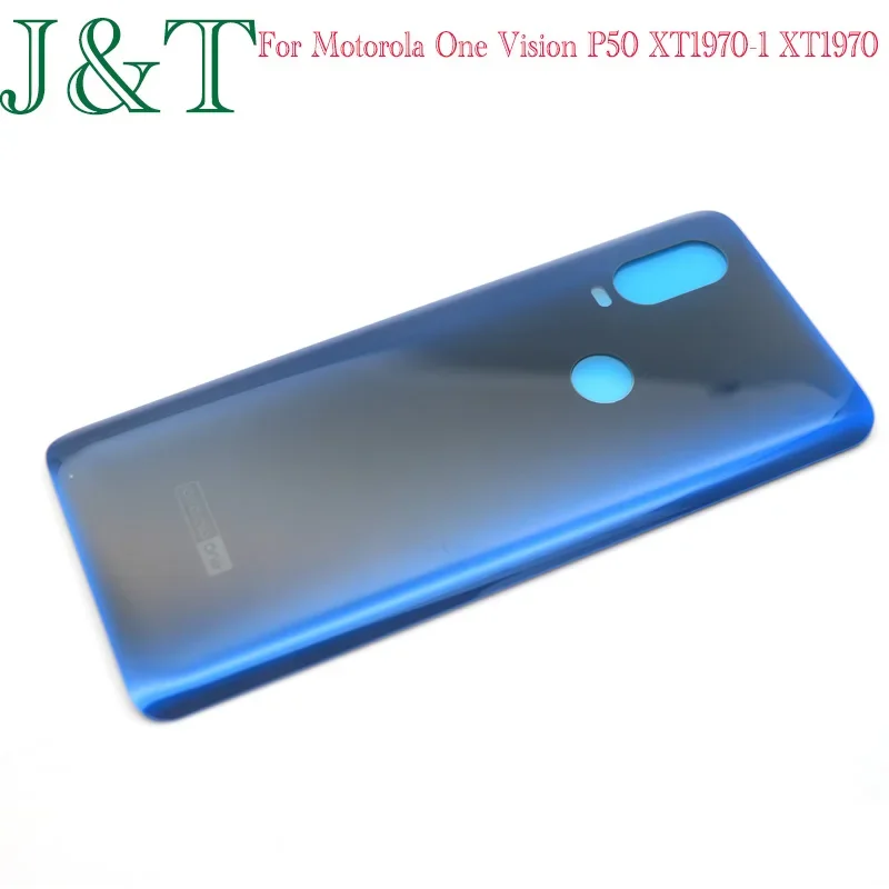 New For Motorola One Vision P50 XT1970-1 XT1970 Battery Back Cover Rear Back Door Glass Battery Housing Case One Vision P50