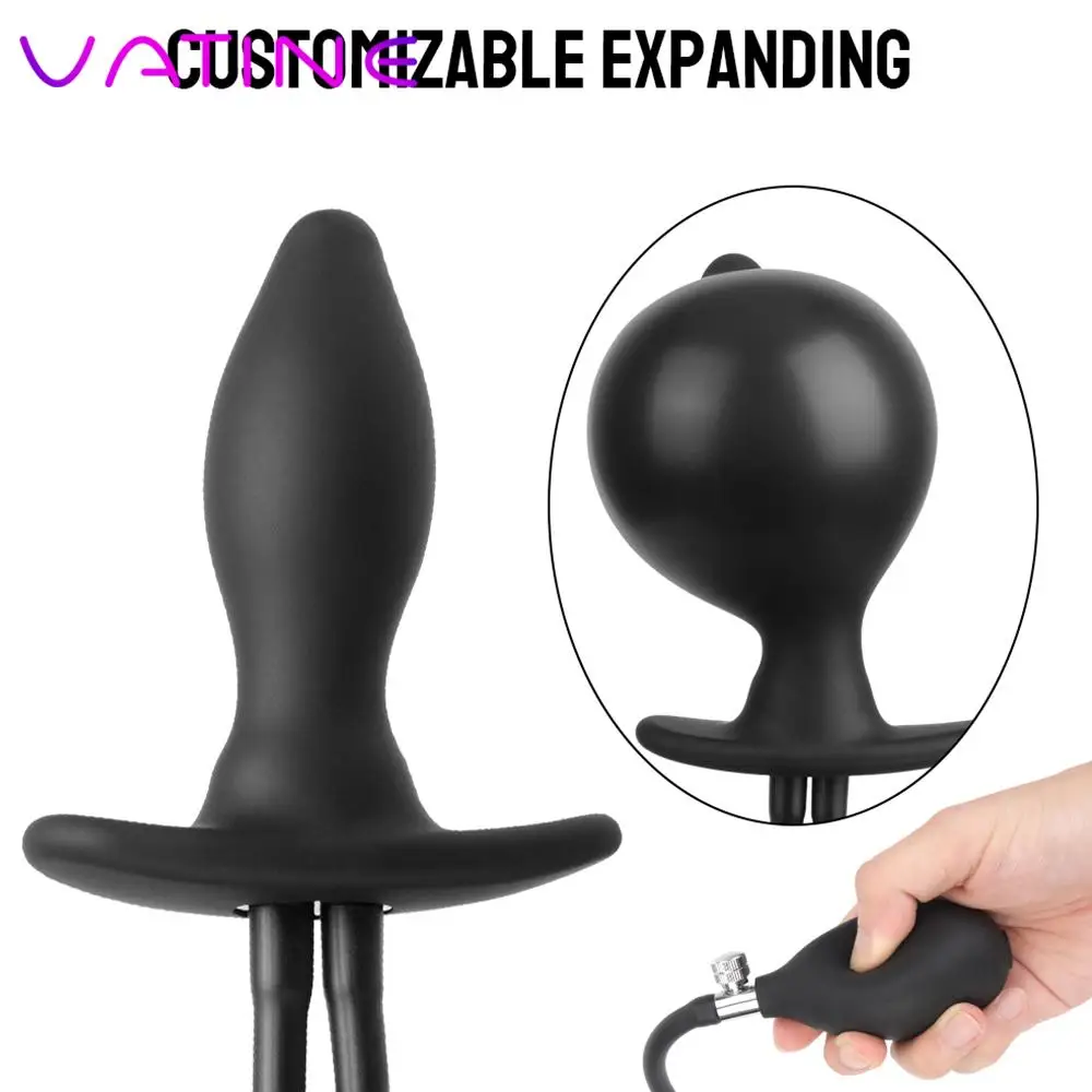 Anal Dilator 3 IN 1 Enema Cleaner Prostate Massager Water Spray Butt Plug Inflatable Anal Plug Sex Toys for Women Men