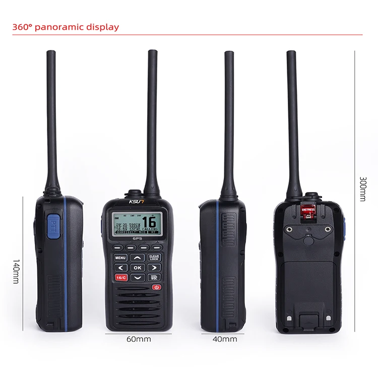 P38 GPS DSC MOB VHF Radio marina USB IPX7 Interfono impermeabile PTT Walkie talkie marittimo portatile a lungo raggio