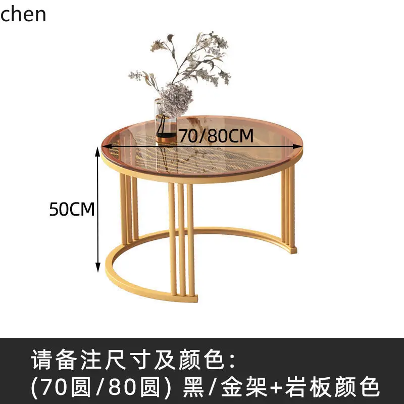 YFY  Modern Rock Slab Coffee Table TV Cabinet High-end Home Telescopic Coffee Table Side Table Combination
