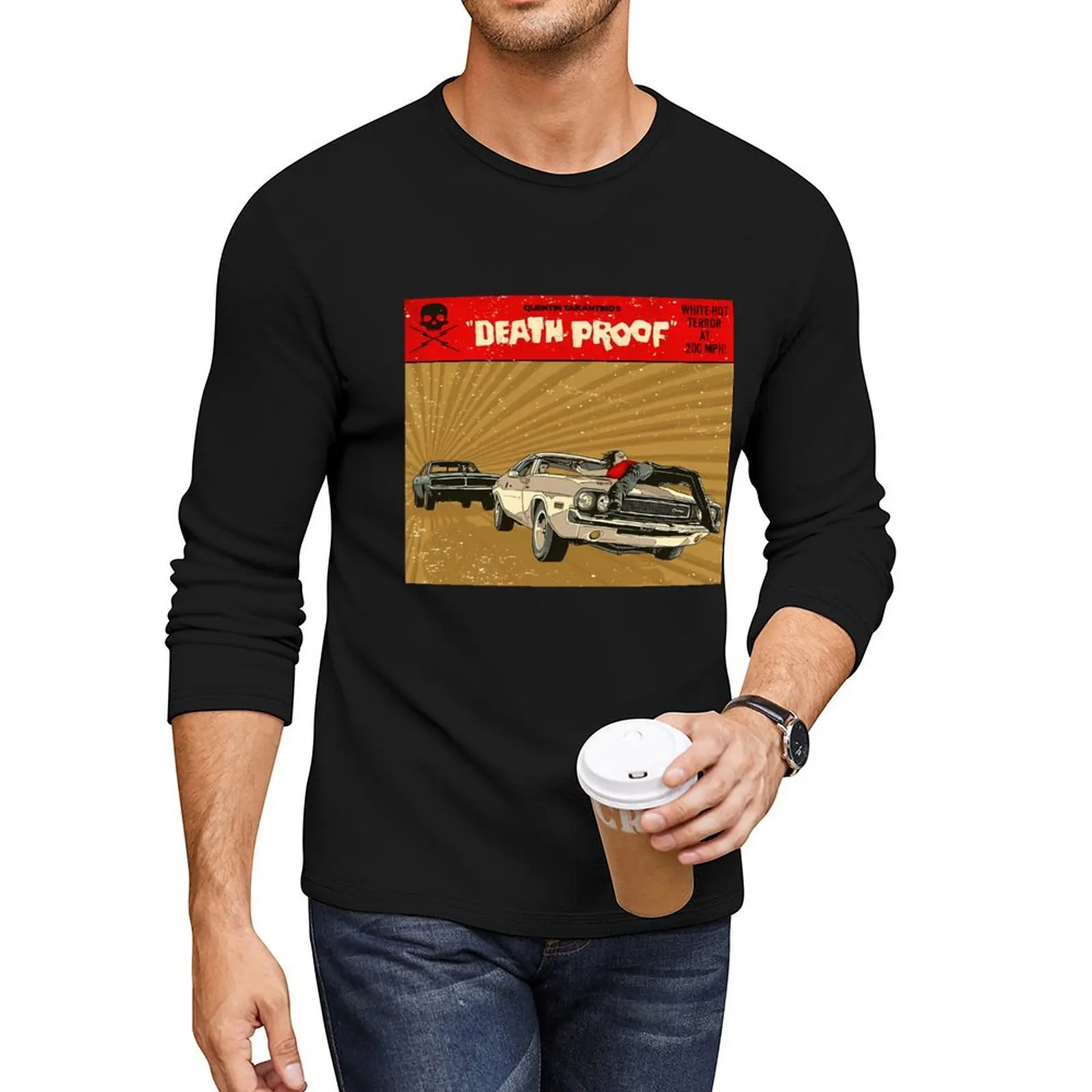 Death Proof Tarantino Long T-Shirt tees sweat shirt custom t shirts design your own black t-shirts for men