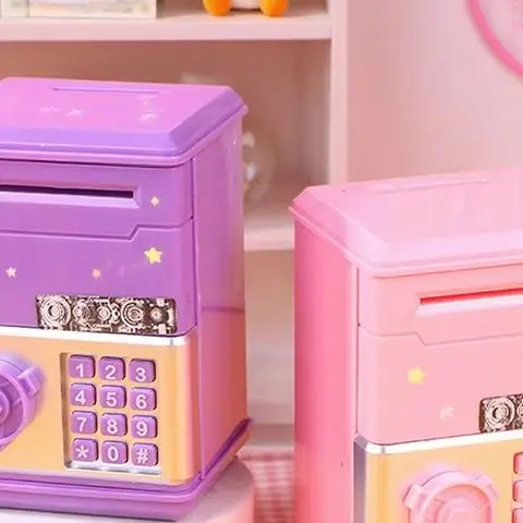 1個 ATM型ミニ貯金箱 新品 パスワード付き 子供用貯金箱 金融教育玩具 男の子 女の子 子供向けギフト