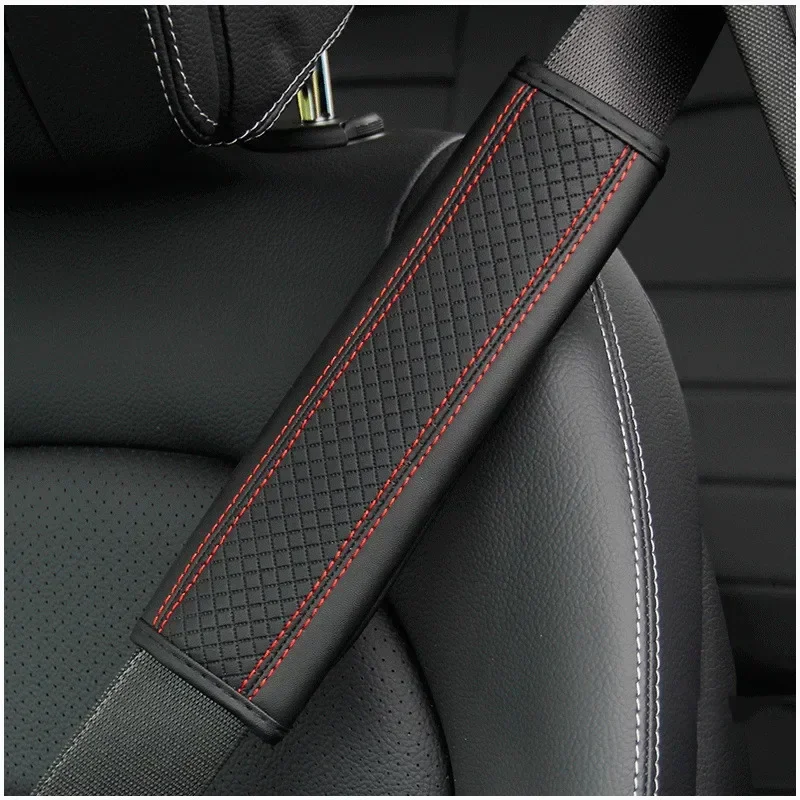 

Car accessories seat belt PU Leather Safety Belt Shoulder Cover Breathable Protection Seat Belt Padding Pad Auto Interior Access