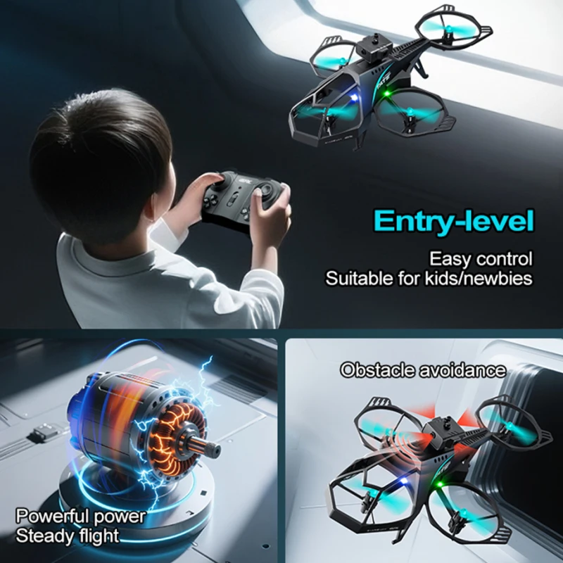 Smart Obstakel vermijden Afstandsbediening Quadcopter 2.4G Optische Stroom Hover LED Verlichting 3D Roll RC Drone RC Vliegtuig speelgoed Geschenken