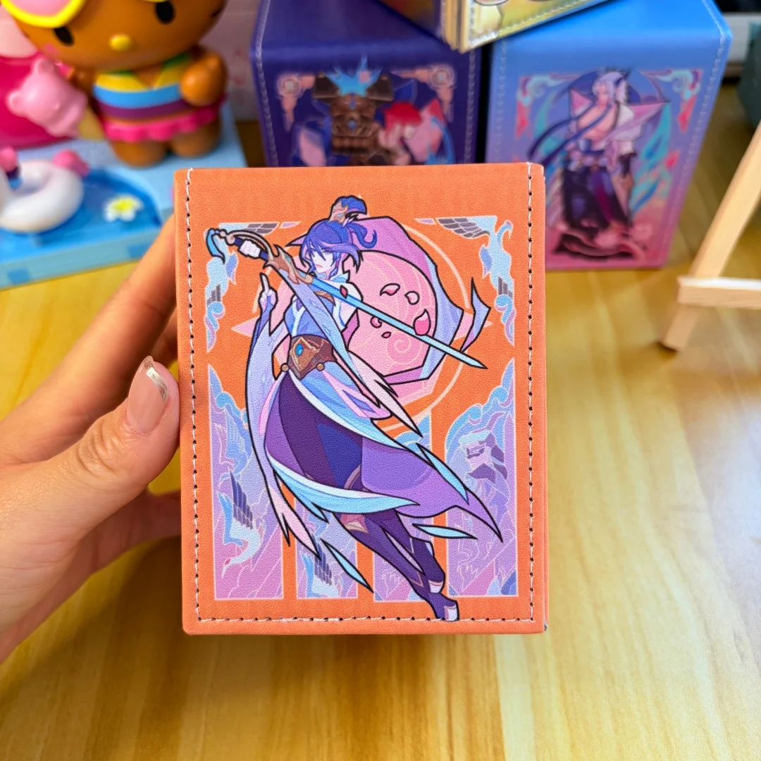 

Suitable for TCG Riftbound Fiora Series Leather Magnetic Window-type Board Game Card Box OPCG PTCG WS UA Game Card Storage Box