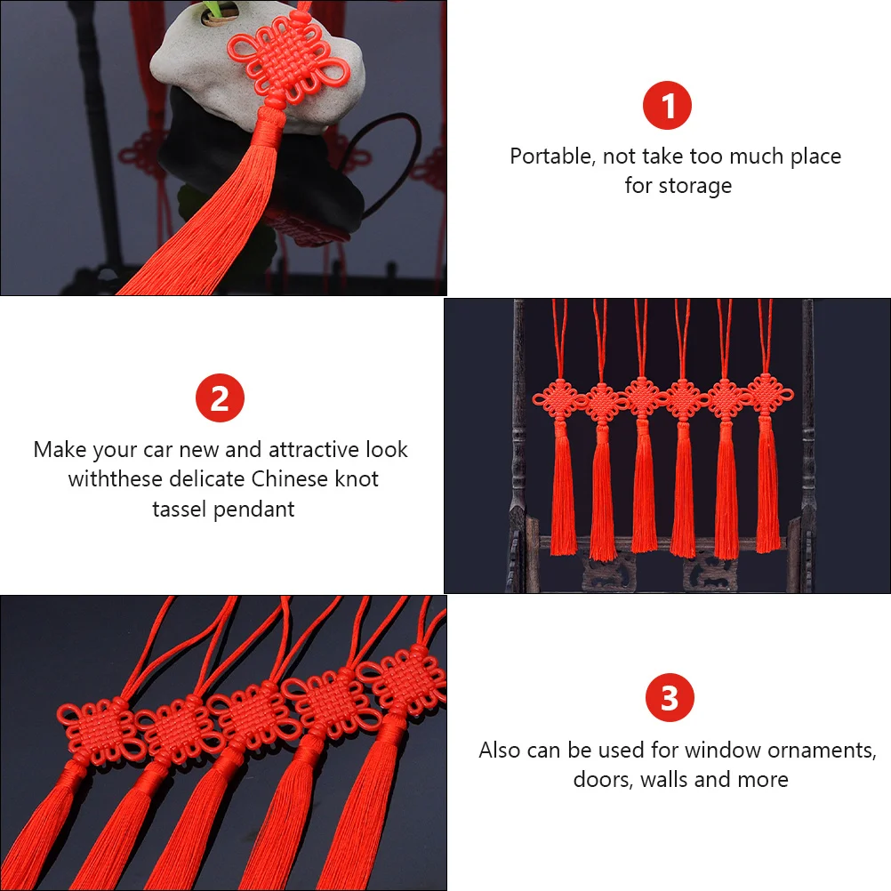 

20Pcs Chinese Knot Tassel Hanging Decor Traditional Pendant Car Pendant Home Decoration Gift Chinese Knot Tassel Hanging Decor