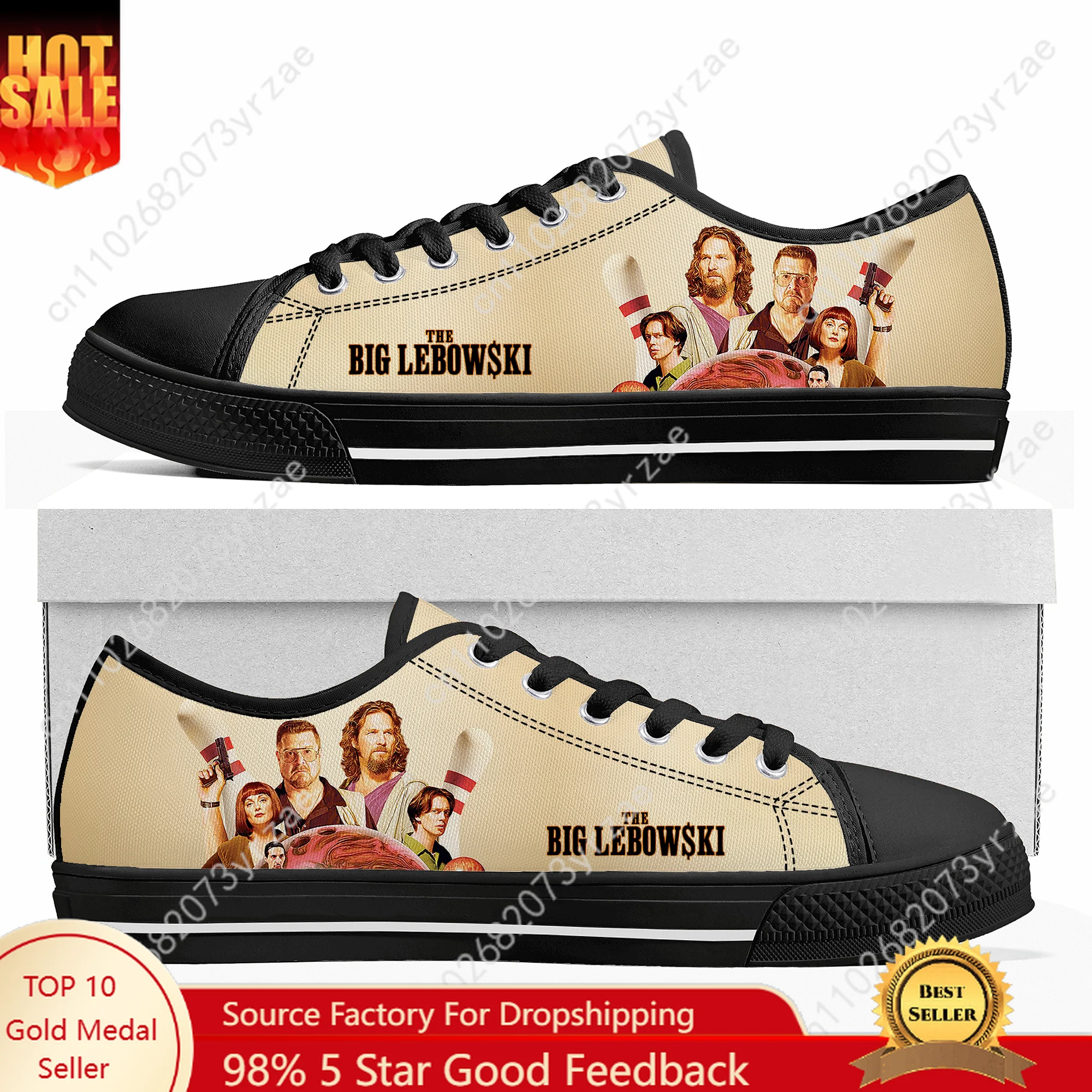 

Низкие кроссовки Big Lebowski высокого качества, мужские и женские парусиновые кроссовки для подростков, повседневная обувь с модными узорами, обувь на заказ