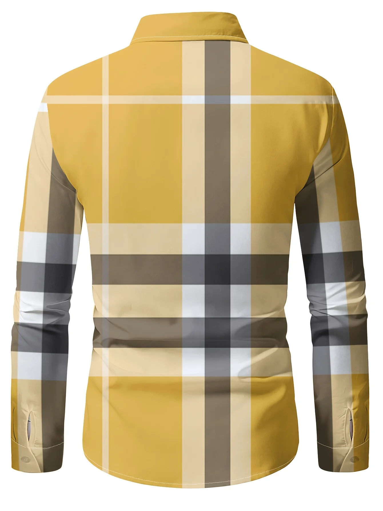 Men'S Stylish Print Shirt, Casual Breathable Long-Sleeve Button-Up with a Collar for Spring And Autumn