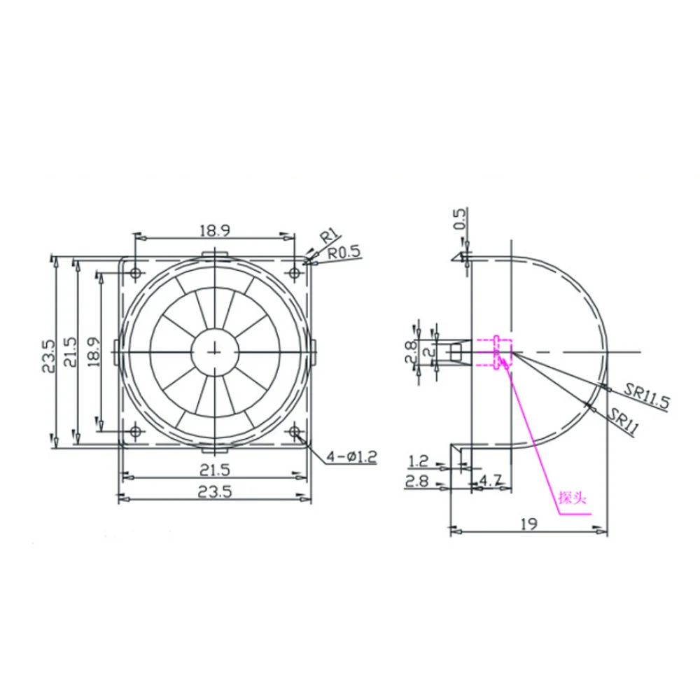 Fresnel lens Infrared induction 120 ° induction angle 11m distance PIR lens high sensitivity Infrared sensing of human body