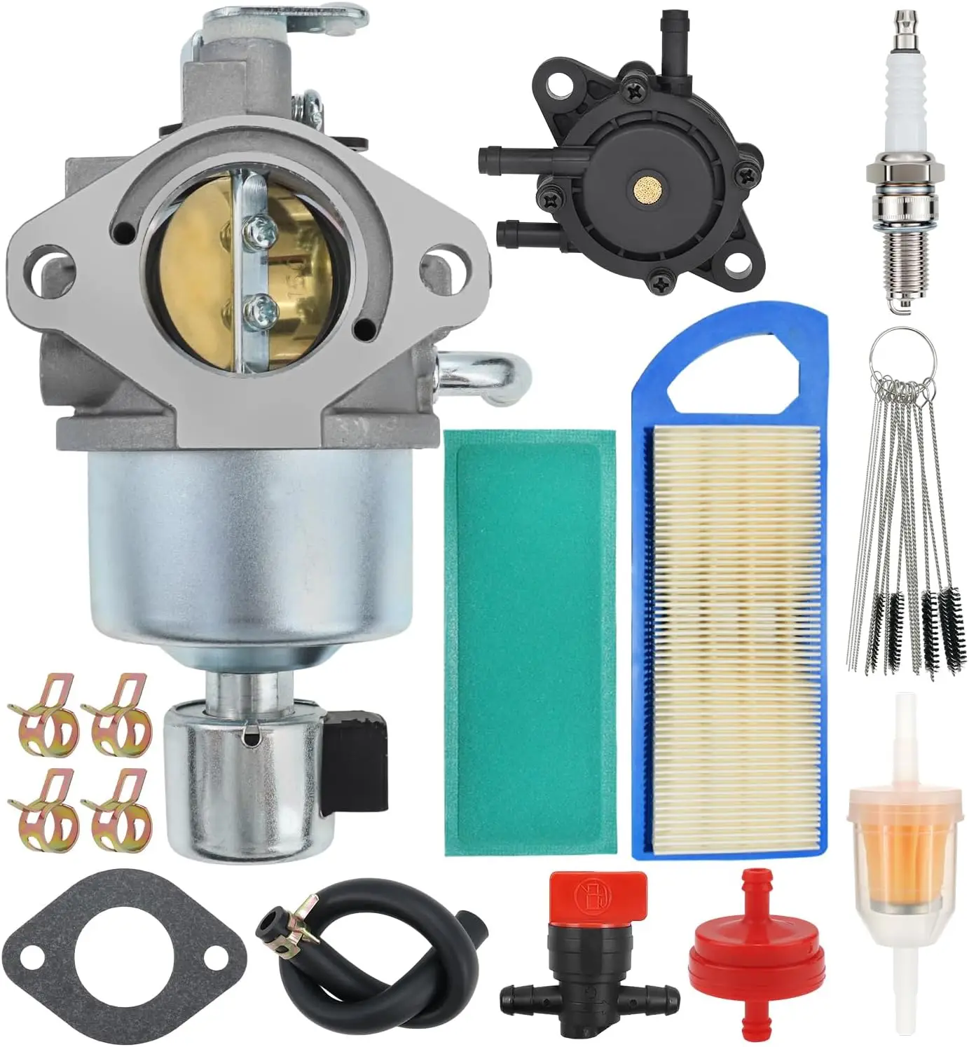 594605 Carburetor for Briggs Stratton B&S Nikki 594601 33R777-0003-G1 21B807-2453-B2 with Spark Plug and Fuel Pump