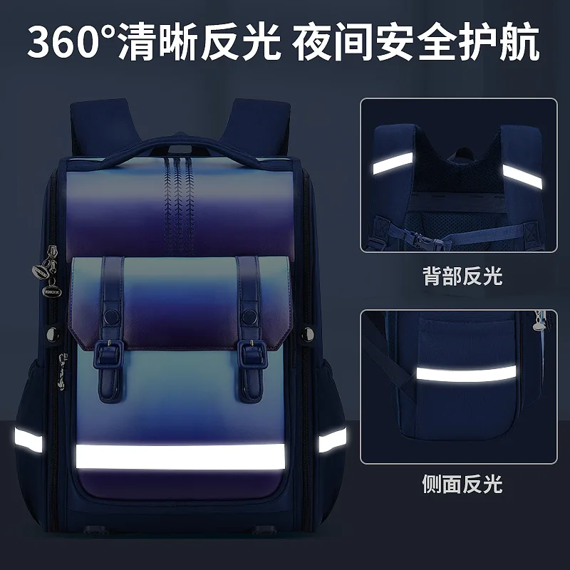 Orthopedic Kids School-bag Japanese Randoseru Large Capacity Light School Backpack For Girls Waterproof PU Baby Mochila Infantil