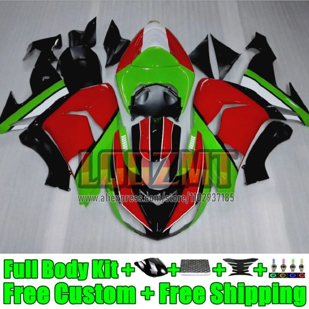 Injection Frame For KAWASAKI NINJA ZX-10R green red ZX 10R 1000 10 R 50No.21 1000CC ZX10R 2006 2007 ZX1000 06 07 OEM Fairing