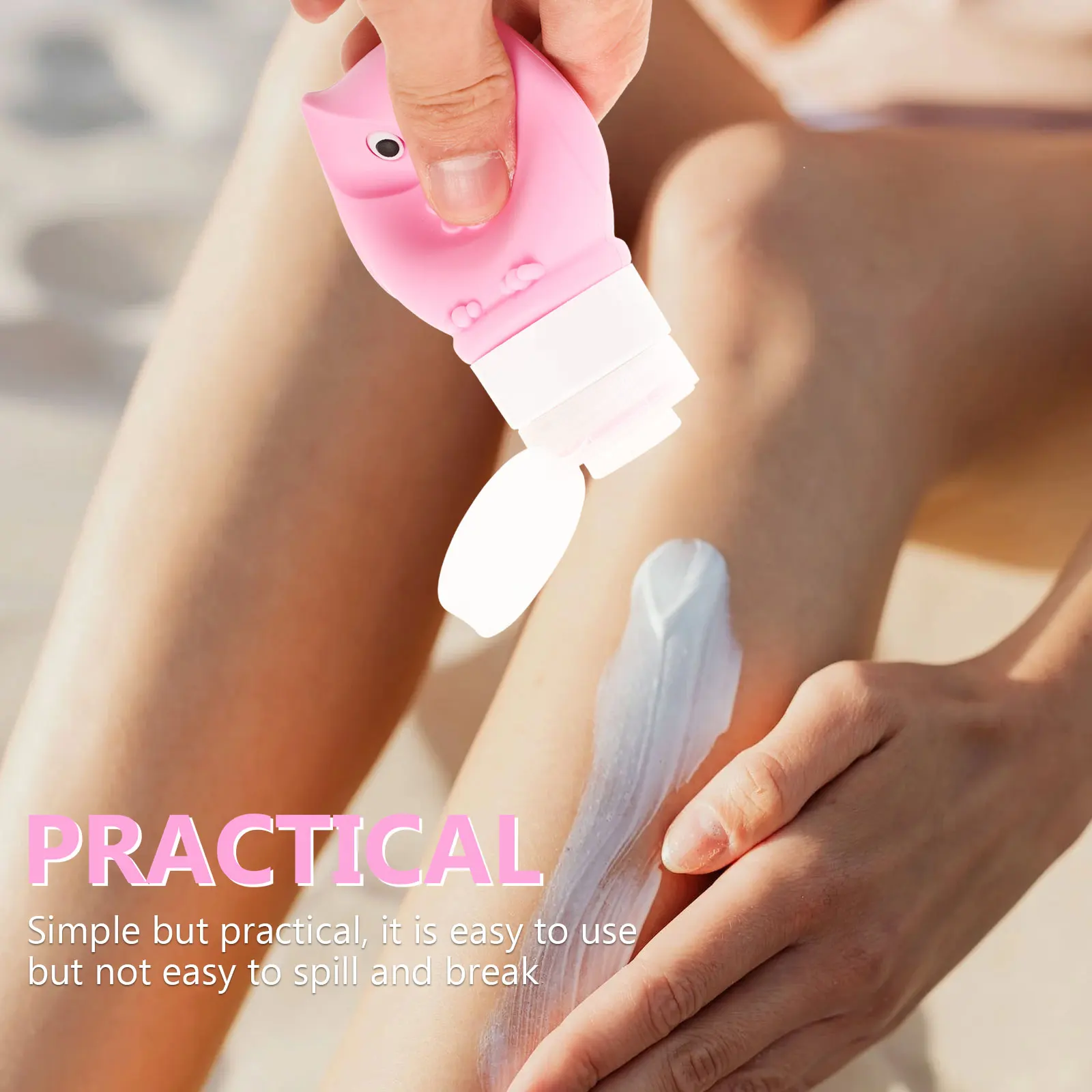 

3pcs Owl Silicone Travel Bottles Leakproof Containers Portable 3Oz Refillable Bottle Set For Shampoo Lotion Storage