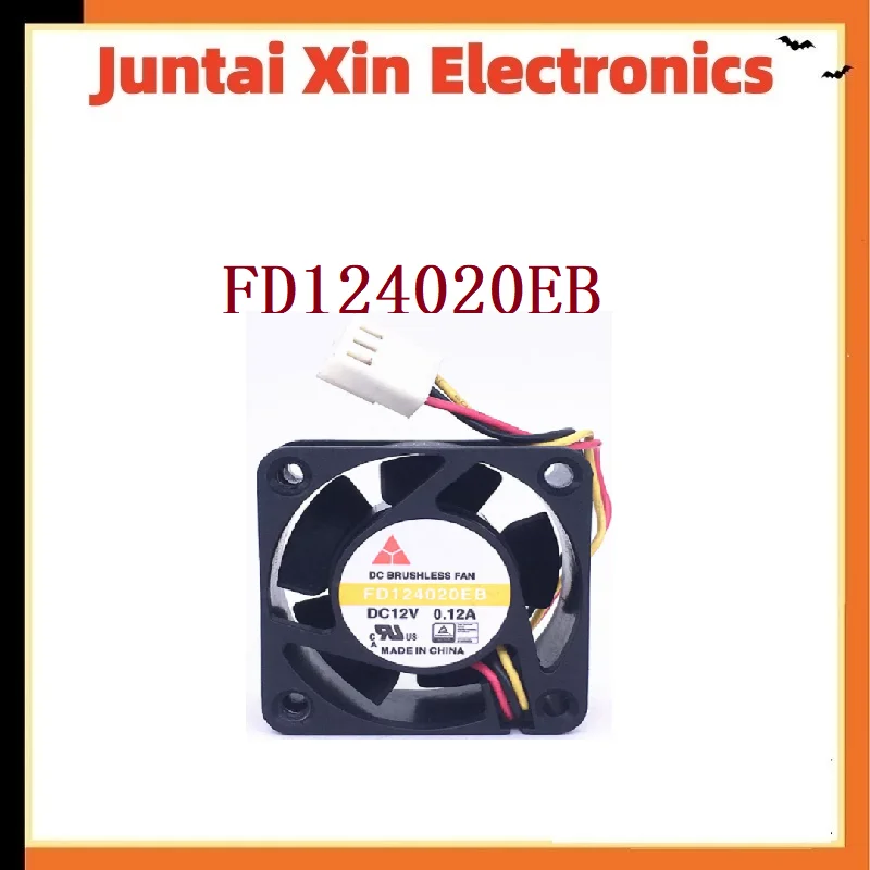 1PCS/LOT D124020EB 3-wire 4020 4cm dc12v 0.12a ultra-durable double ball big air volume fan in stock Fast