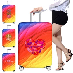 Luggage Cover 18-32 Inch Stretch Fabric Suitcase Protector Case Print Mouth Series Baggage Dust Case Cover Travel Accessories