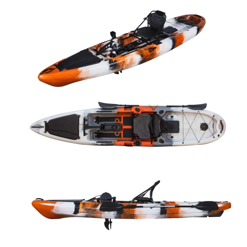 

2025 New Factory 3.96m/13FT Manufacturer Hot-selling Foot Pedal Fishing Kayak with Non-slip Mat for One Person Use Factory Price