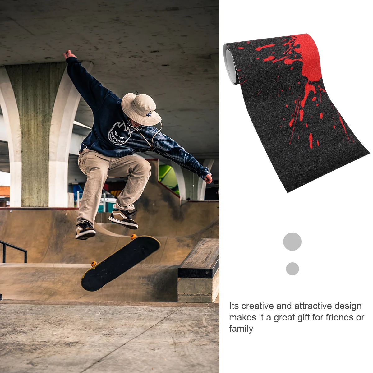 Autocollants de Skateboard en métal, bande antidérapante étanche pour hommes, ornement en Pvc pour Skateboards
