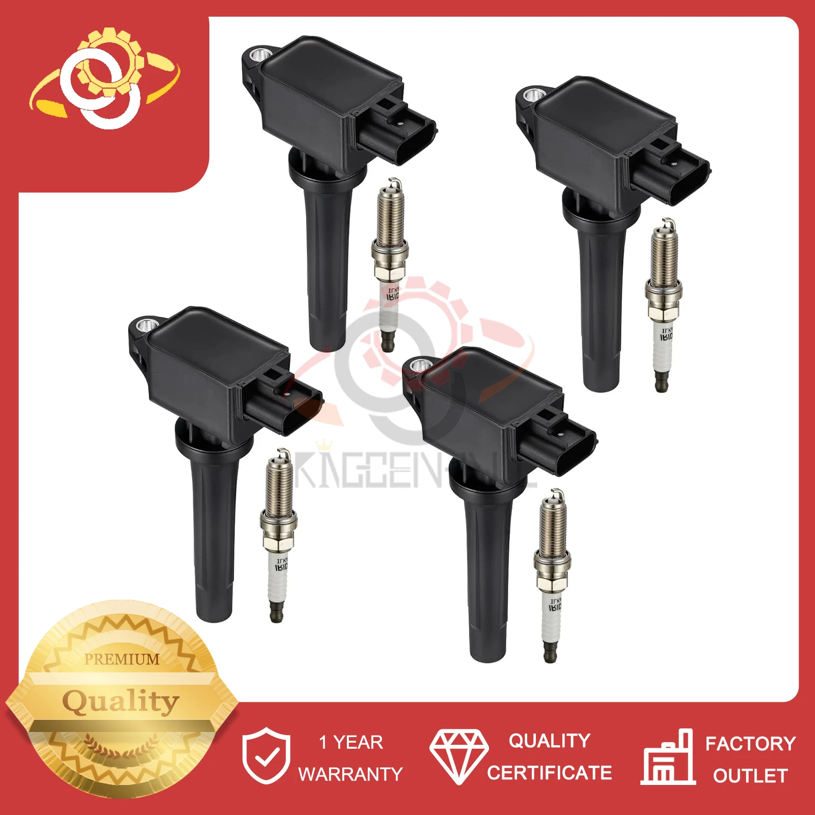 

4PCS высокопроизводительная катушка зажигания UF656 & свеча зажигания 96024 ILKAR8H6 совместима с MAZDA 3 6 CX-3 CX-5 MX-5 MIATA 2012-2020