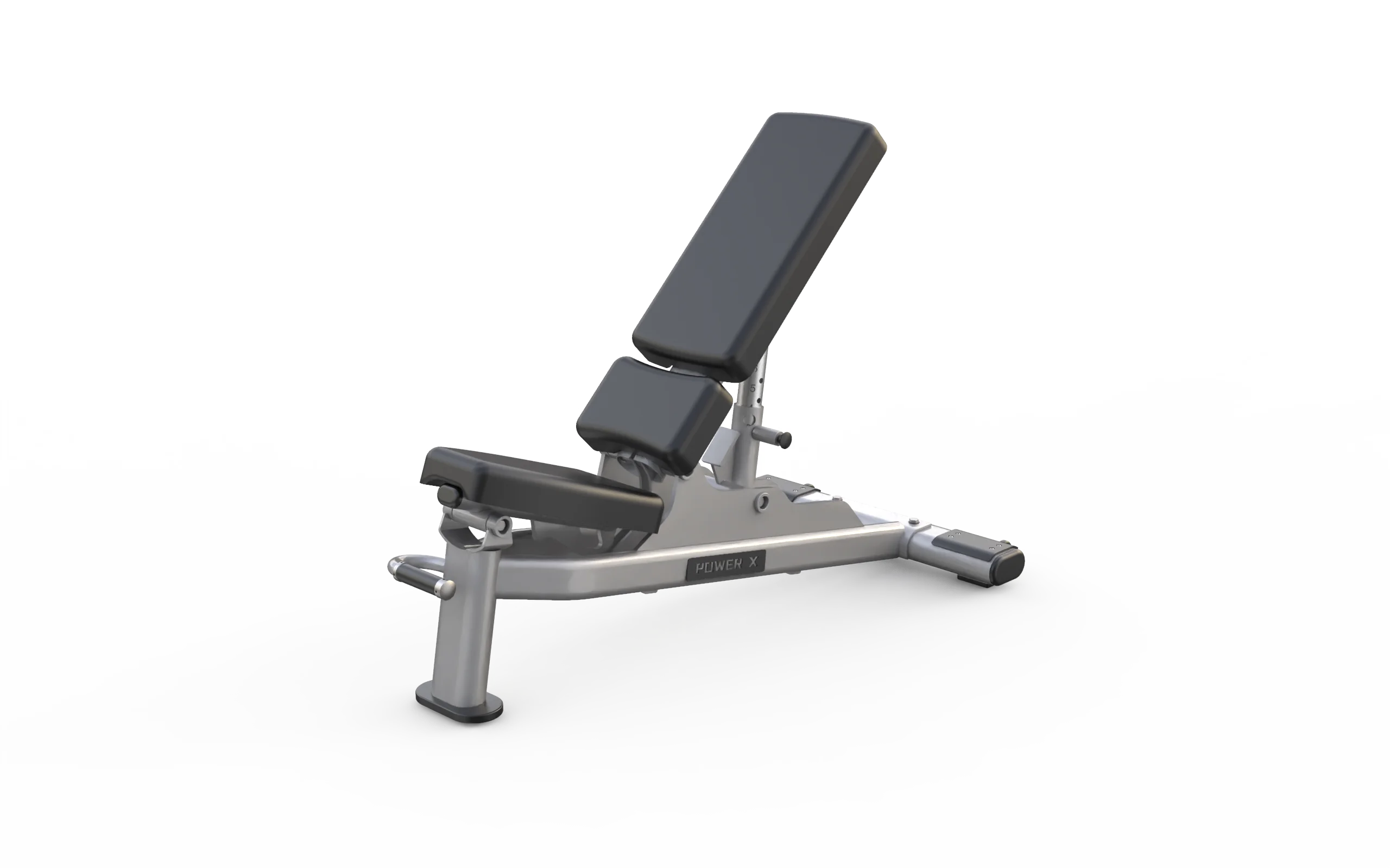 Stalen hellingsbank met halterplaten, commerciële fitnessapparatuur van hoge kwaliteit