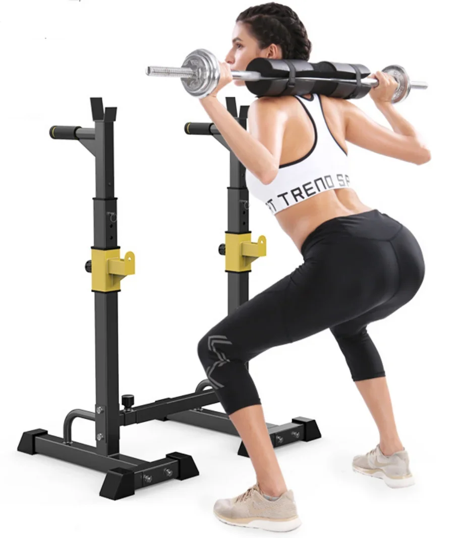 Multifunctional squat bench press home fitness weight bed machine barbell rack bracket equipment indoor simple parallel bars